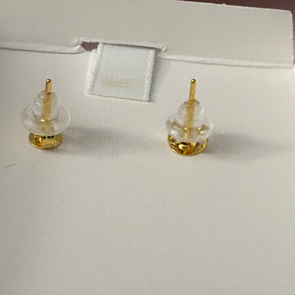 Gold Cake Bunny Mini Dangle Earrings NWT - Picture 6 of 6